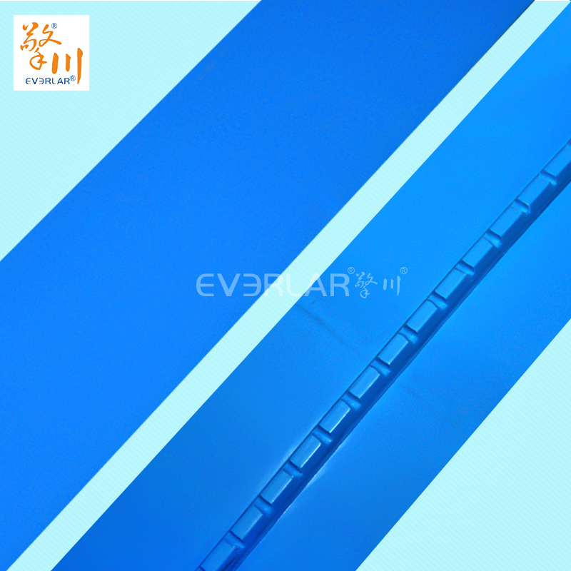 易清潔TPU輸送帶加導(dǎo)條精準(zhǔn)定位藍(lán)色食品級傳送帶廠家定制