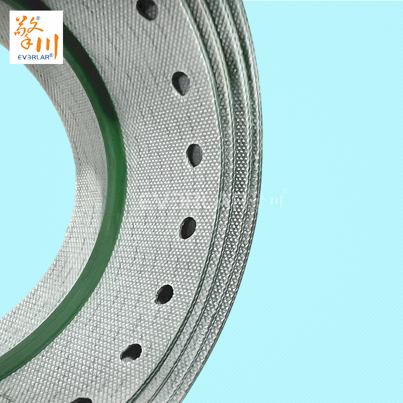 墨綠PU輸送帶加導條打孔耐磨抗腐蝕食品級包裝封口機工業(yè)皮帶定制