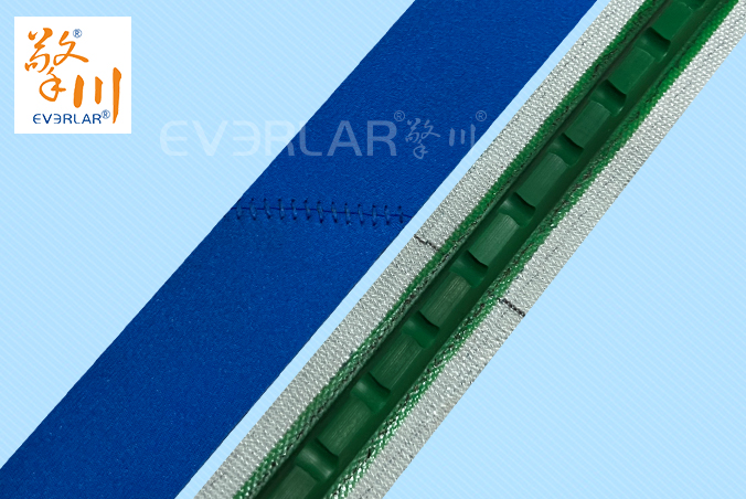 PVC藍布泡棉導條輸送帶耐磨緩沖包裝物流包裝機輸送線皮帶