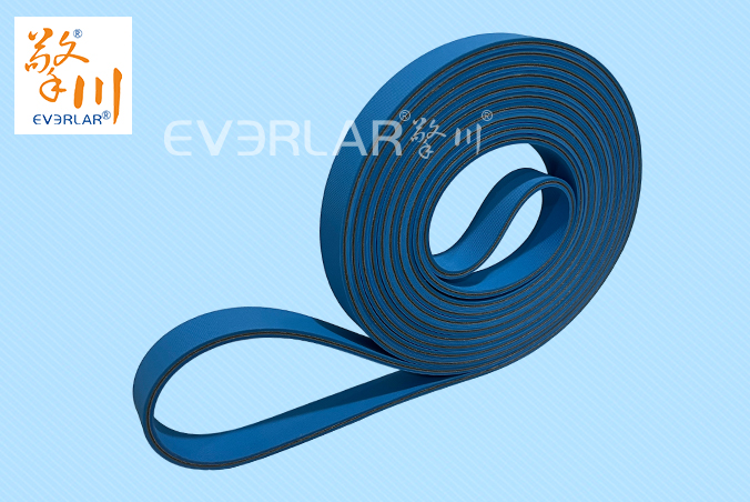 藍色尼龍片基帶低噪音防滑物流包裝行業(yè)折盒機傳動帶廠家直供